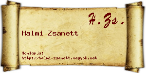 Halmi Zsanett névjegykártya
